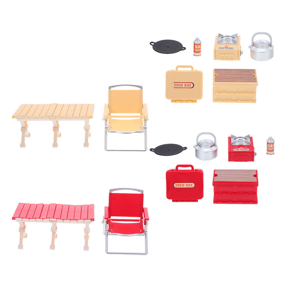 Kids Outdoor Folding Table - 2Sets Miniature Folding Chairs Picnic Table