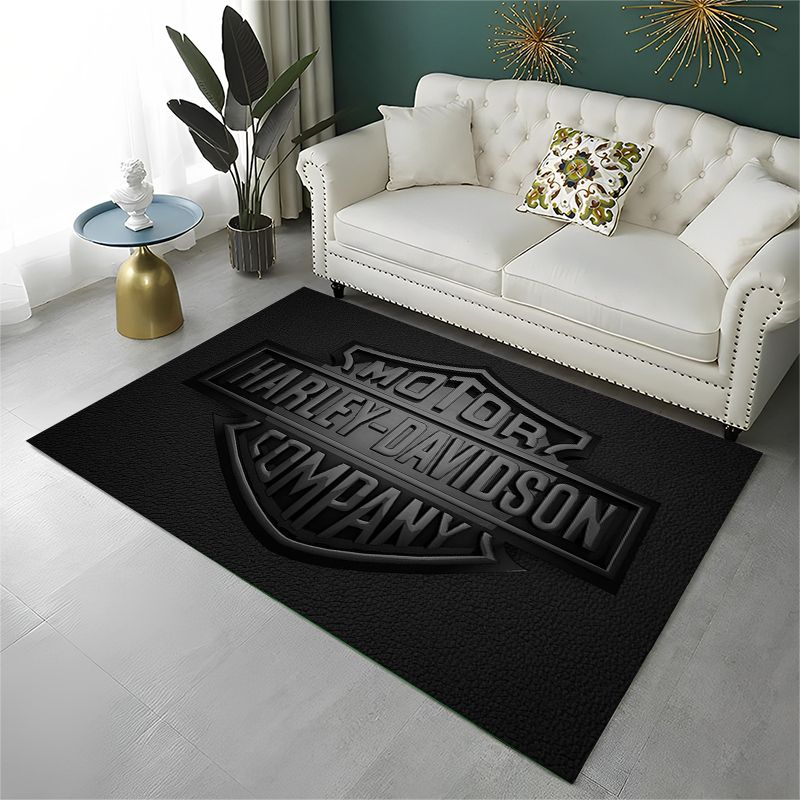 Kids Outdoor Mat - Retro H-Harleys Racing Moto Non-Slip Area