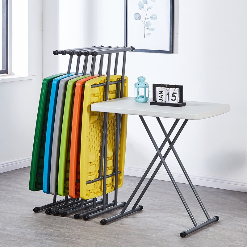 Kids Outdoor Folding Table - Height Adjustable Folding Square Dining Table