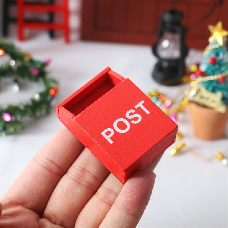 Kids Outdoor Doll House - 5Pc 1:12 Dollhouse red POST wooden