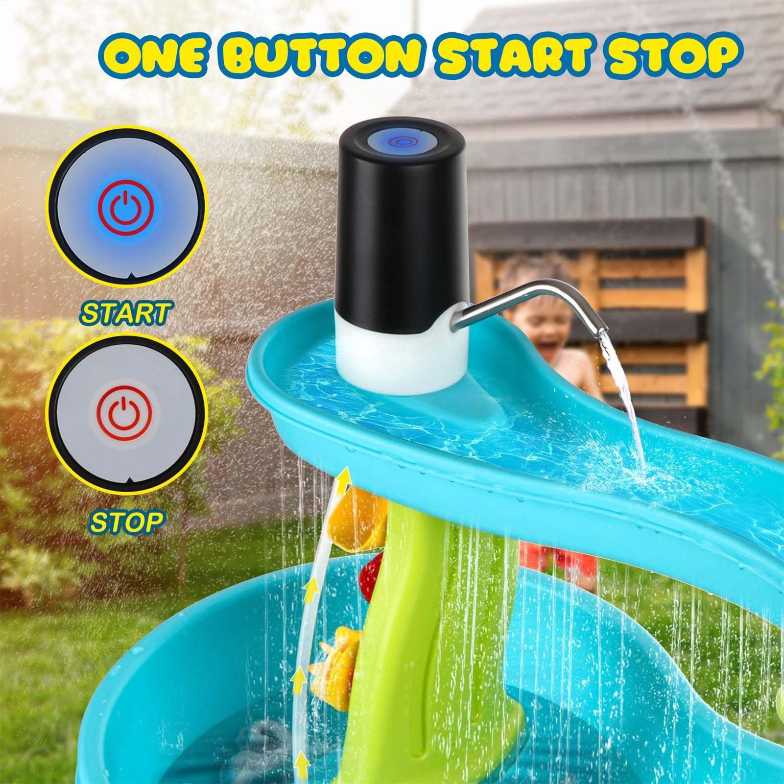 Kids Outdoor Folding Table - Small Cordless Rechargeable Water Table Pump