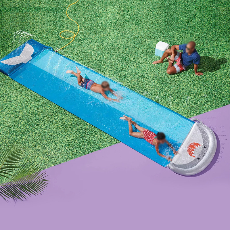 Kids Outdoor Mat - Interactive Shark Water Slide Mat for