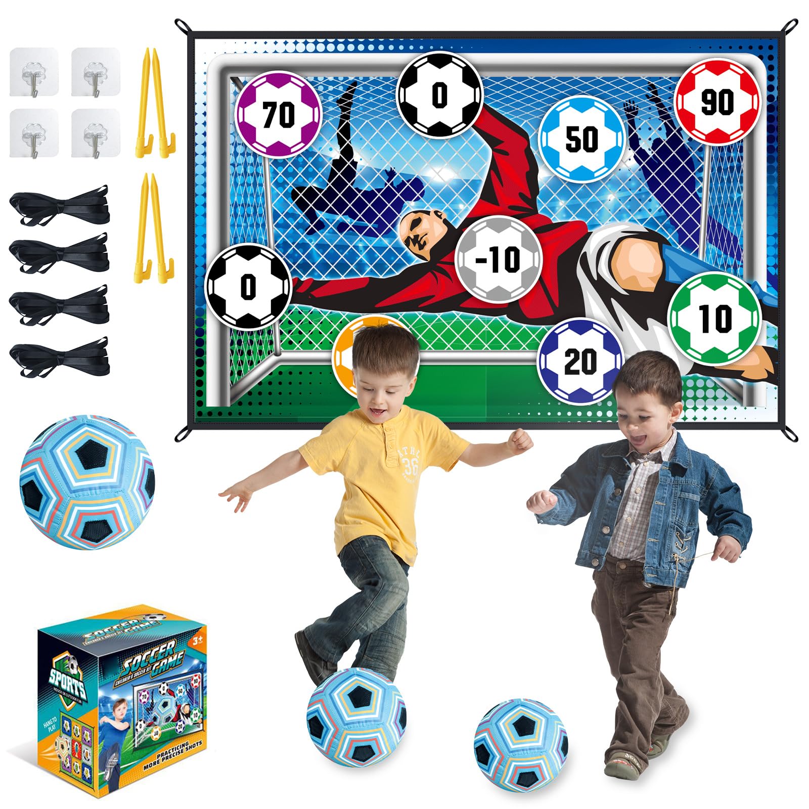 Kids Outdoor Mat - 150CM Soccer Game Mat Set Outdoor