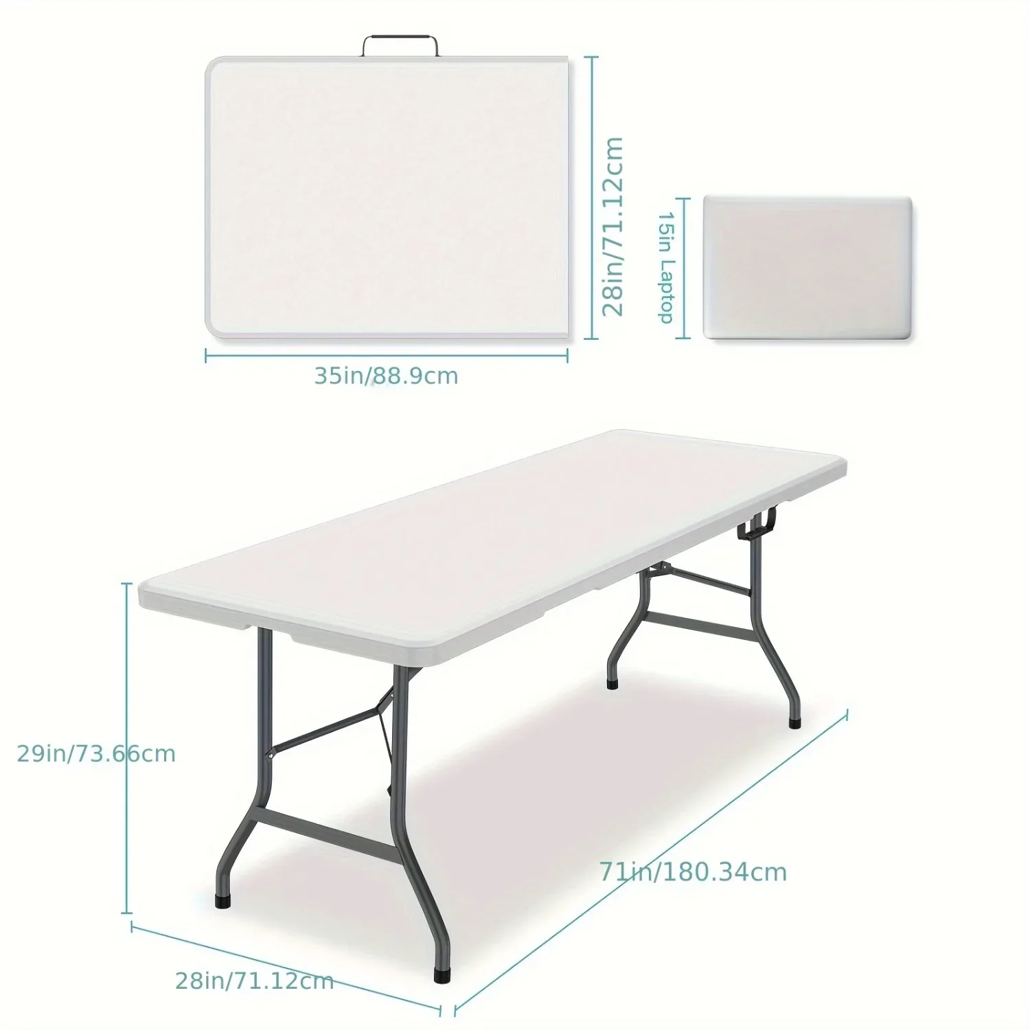 6FT Spacious Plastic Folding T - Kids Outdoor Folding Table ulasan dan harga