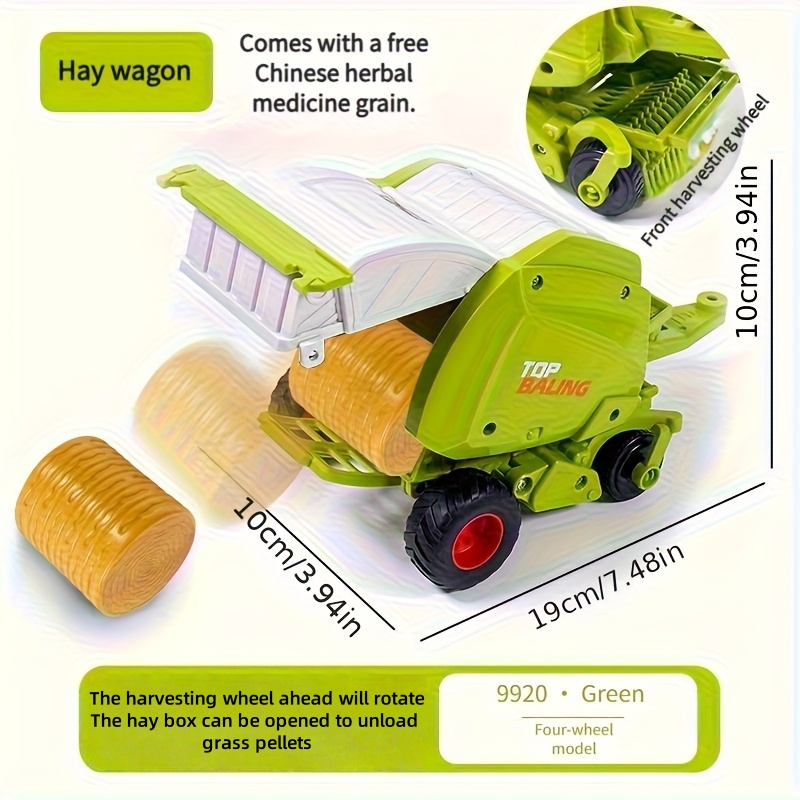 1:24 Inertial Farm Tractor wit - Kids Outdoor Park ulasan dan harga
