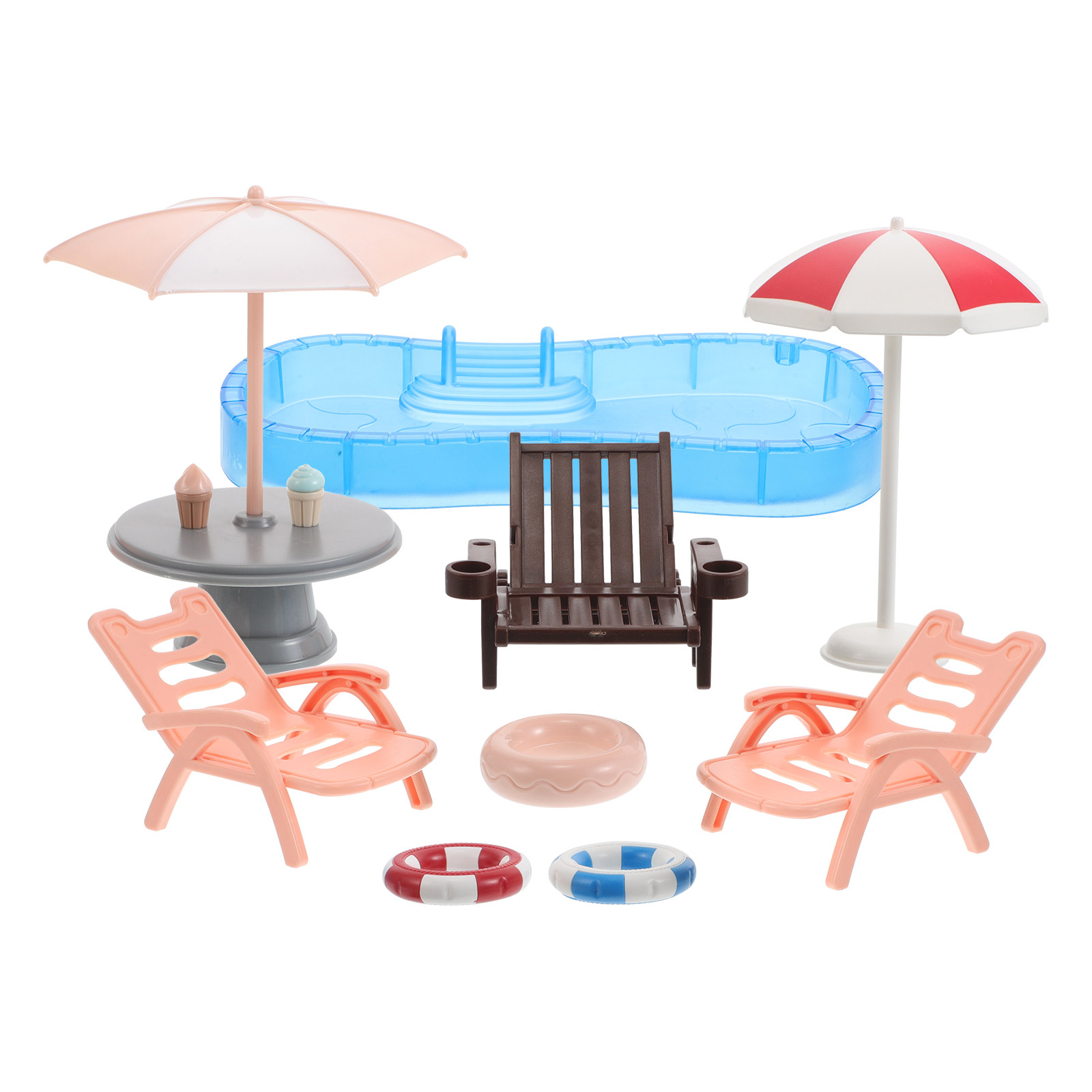 1Set Miniature Dollhouse Swimm - Kids Outdoor Doll House ulasan dan harga