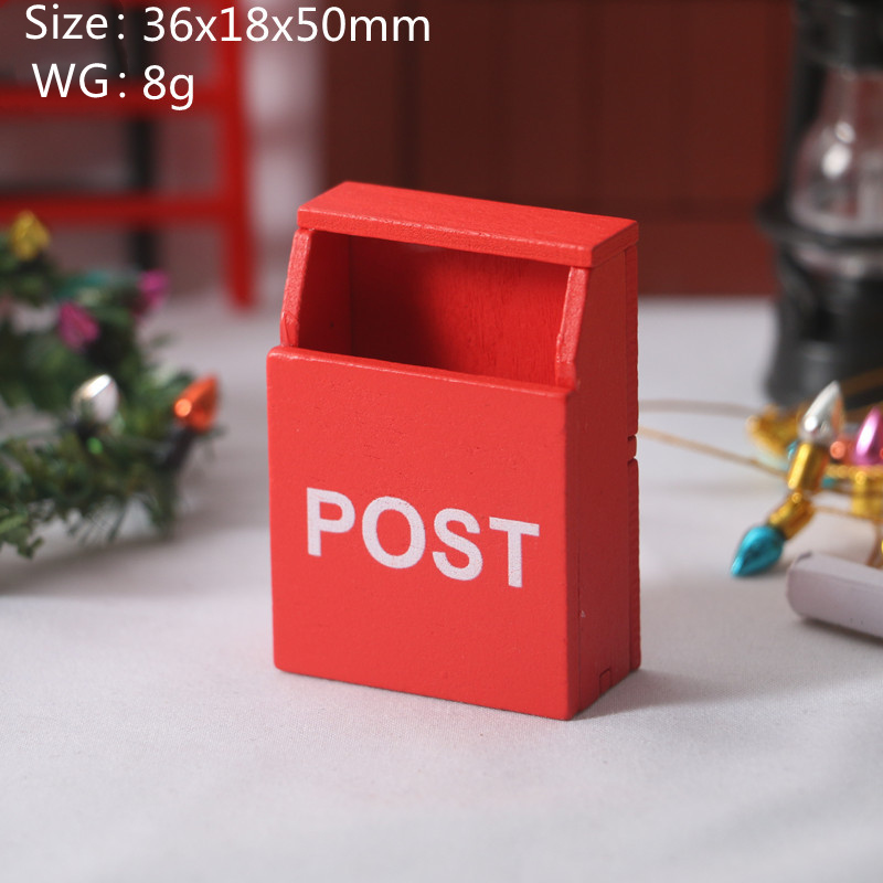 5Pc 1:12 Dollhouse red POST wo - Kids Outdoor Doll House ulasan dan harga