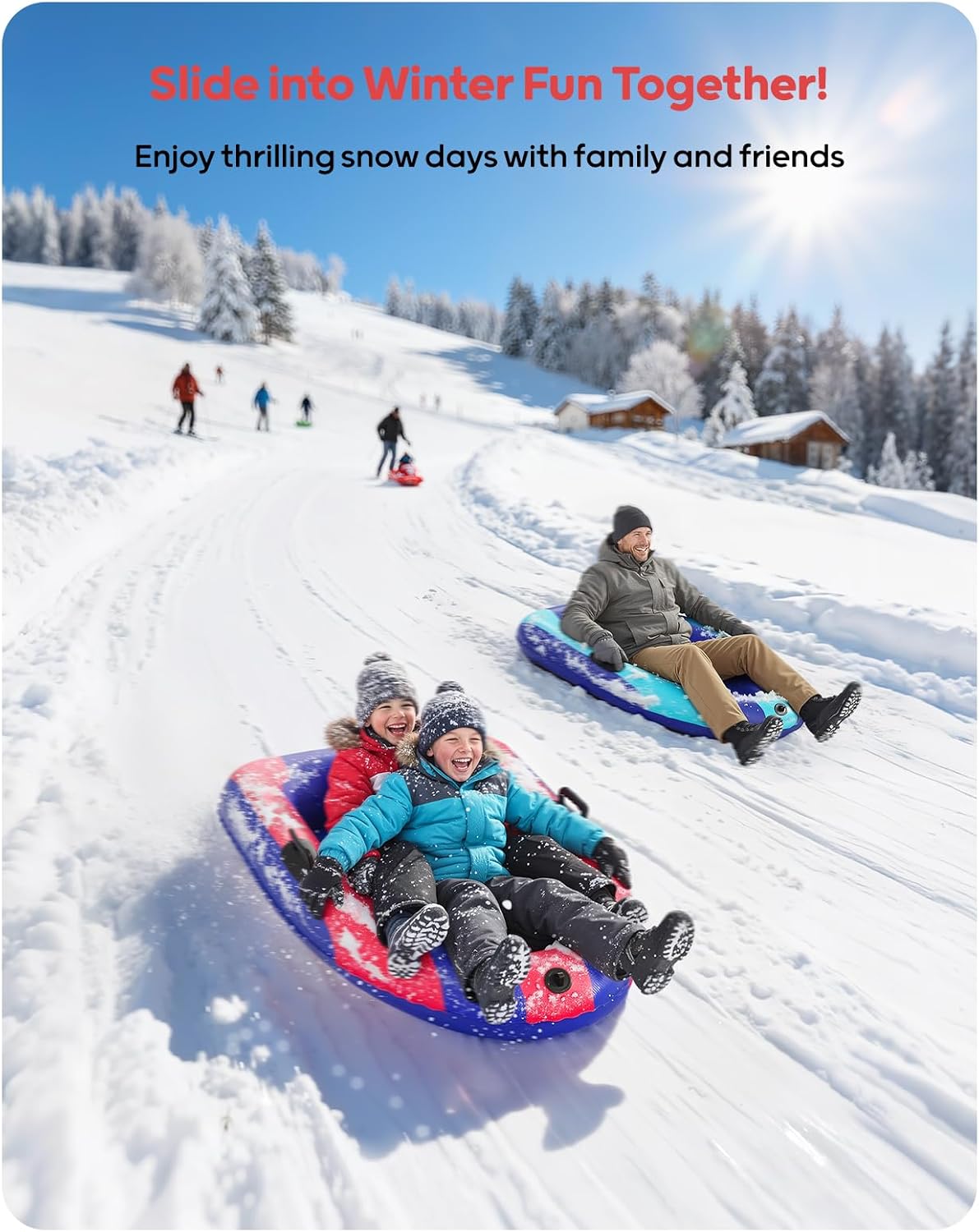 QPAU Inflatable PVC Snow Sled  - Outdoor Toys For Kids ulasan dan harga