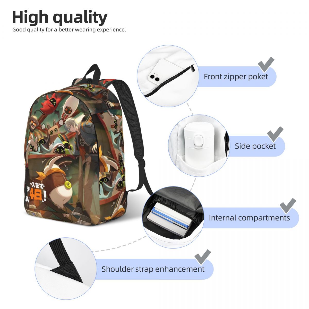 Zenless Zone Zero Backpack for - Kids Outdoor Zone ulasan dan harga