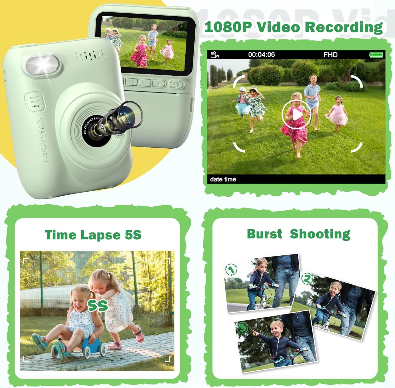 Instant Print Kids Camera, Por - Outdoor Toys For Kids ulasan dan harga