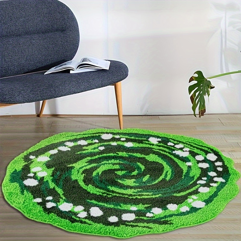 VIKAMA Green Round Plush Carpe - Kids Outdoor Folding Table ulasan dan harga