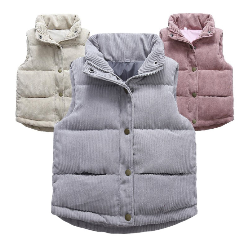 Kids Boys Girls Corduroy Vests - Kids Outdoor Jacket ulasan dan harga
