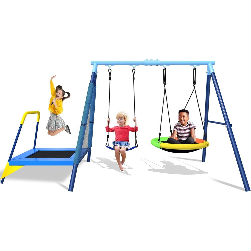 3-in-1 Kids Swing t with Tpoli - Kids Outdoor Zone ulasan dan harga