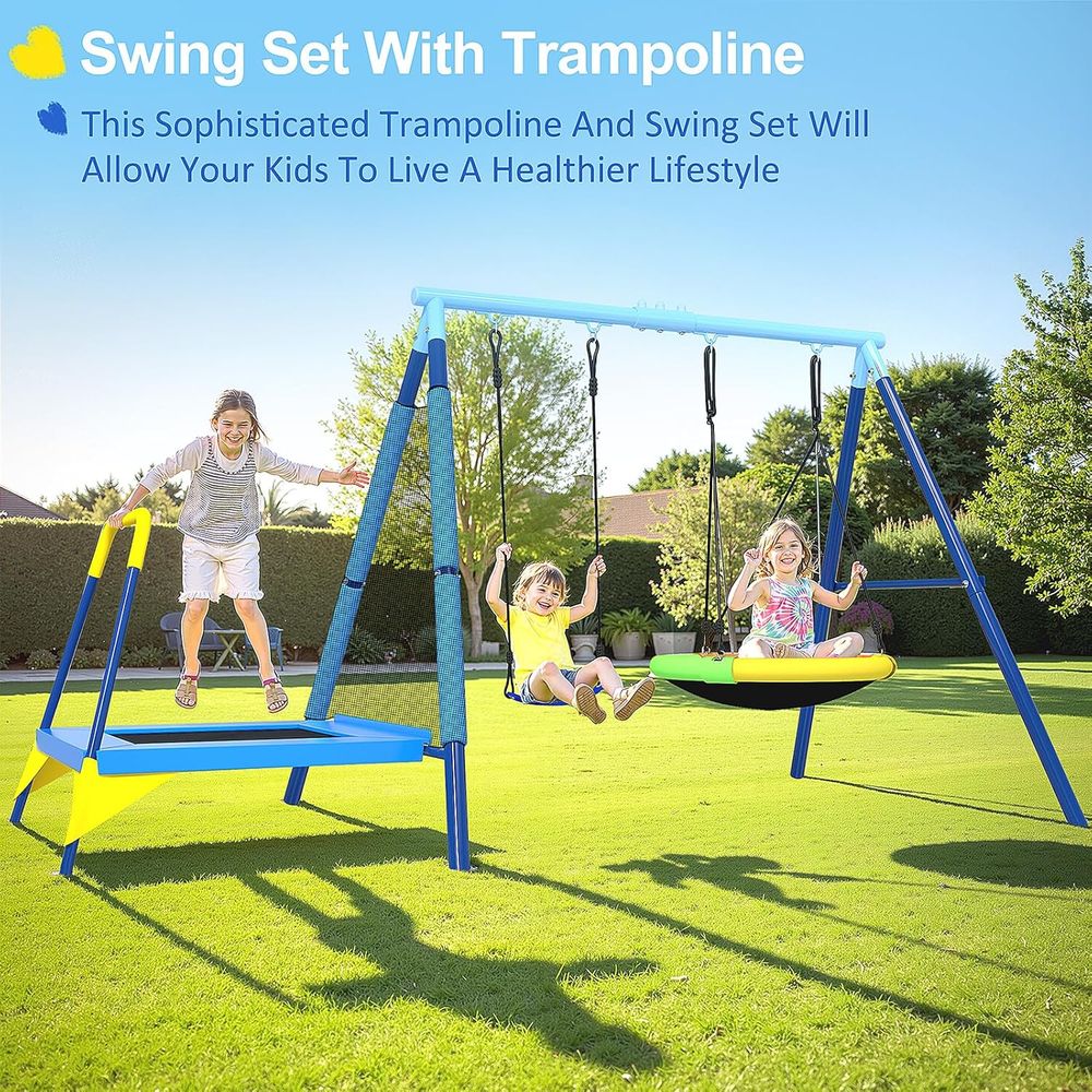 3-in-1 Kids Swing t with Tpoli - Kids Outdoor Zone ulasan dan harga