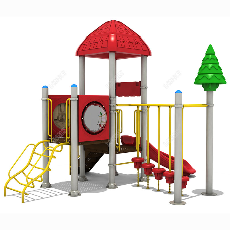 Red Plastic Slide for Kids LLD - Kids Outdoor Park ulasan dan harga