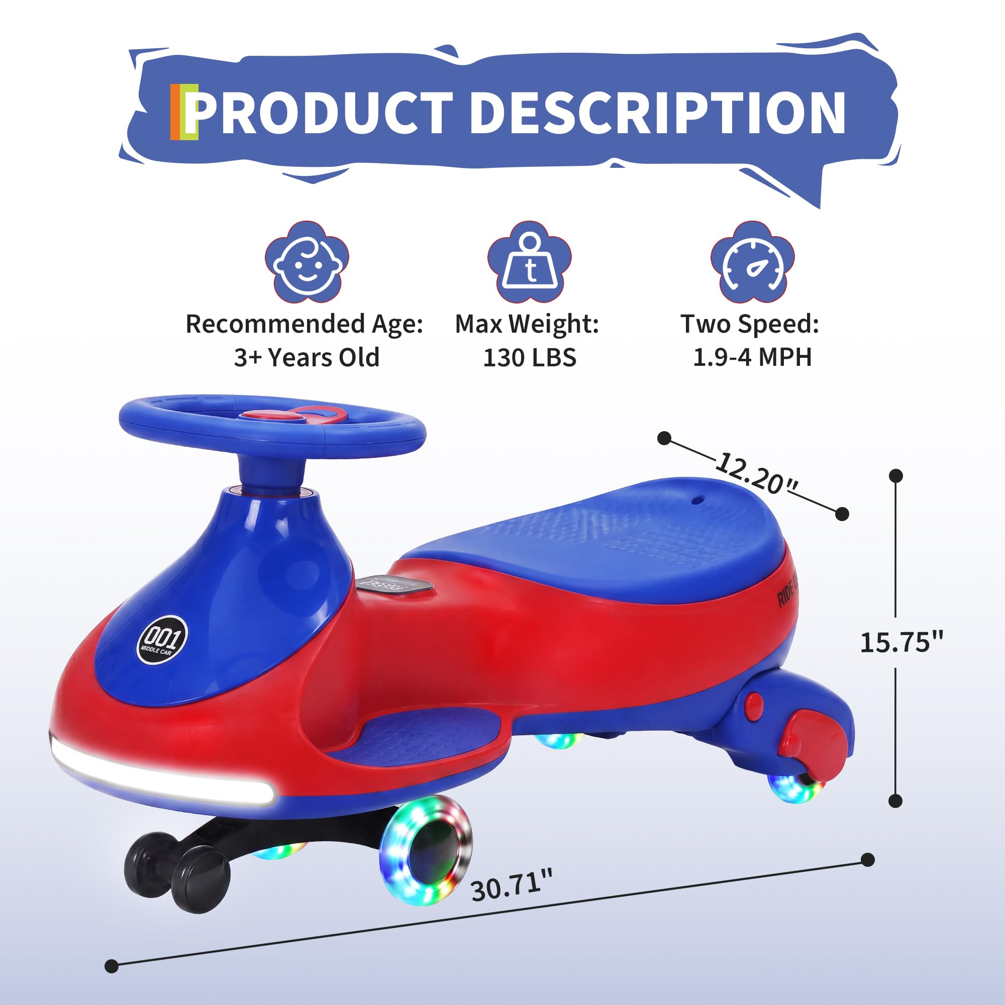 12V Electric Wiggle Car Kids W - Ride On Toy Car ulasan dan harga