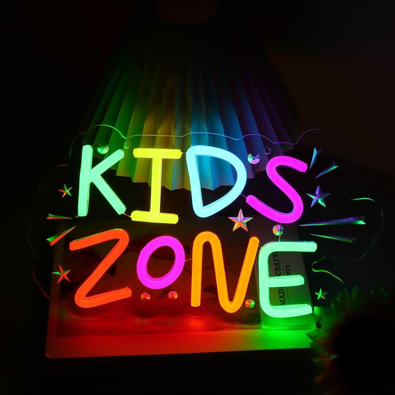 Kids Zone Neon Sign Art Wall L - Kids Outdoor Zone ulasan dan harga