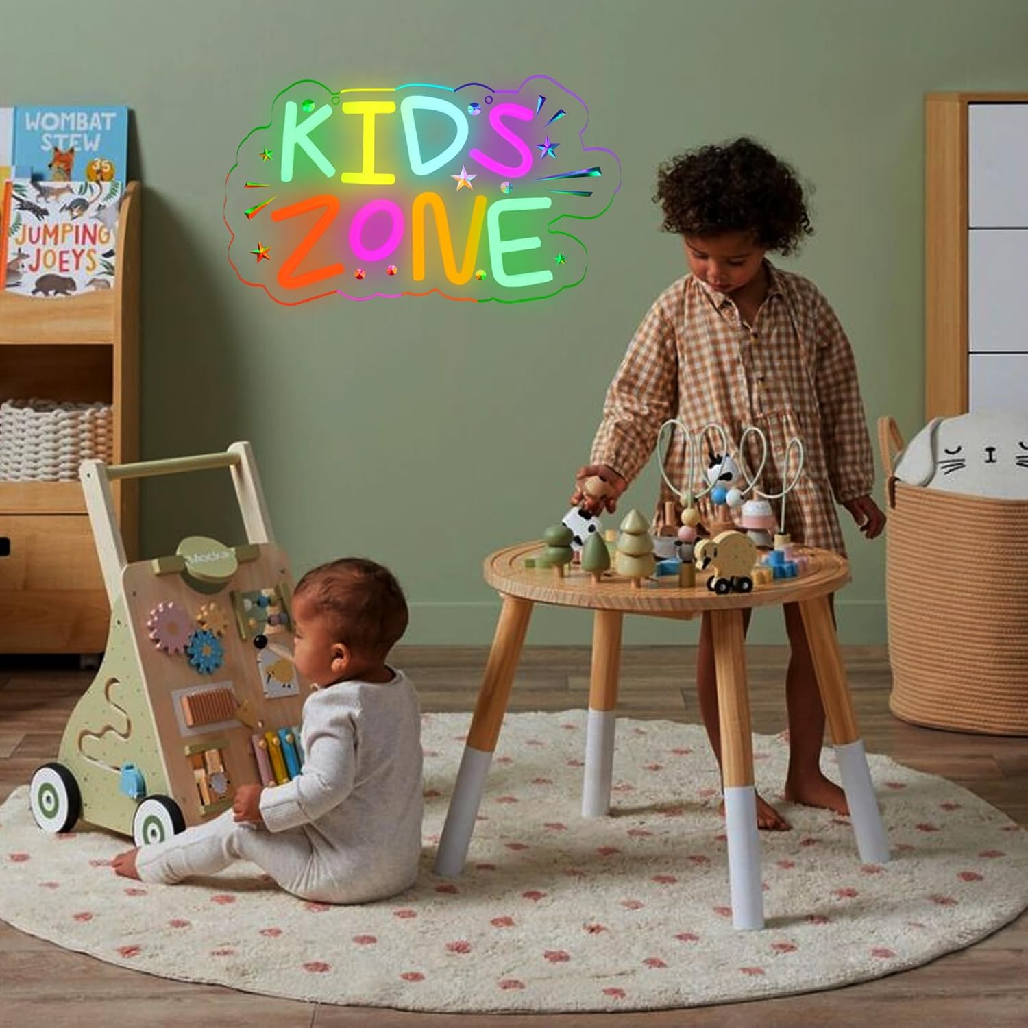 Kids Zone Neon Sign Art Wall L - Kids Outdoor Zone ulasan dan harga