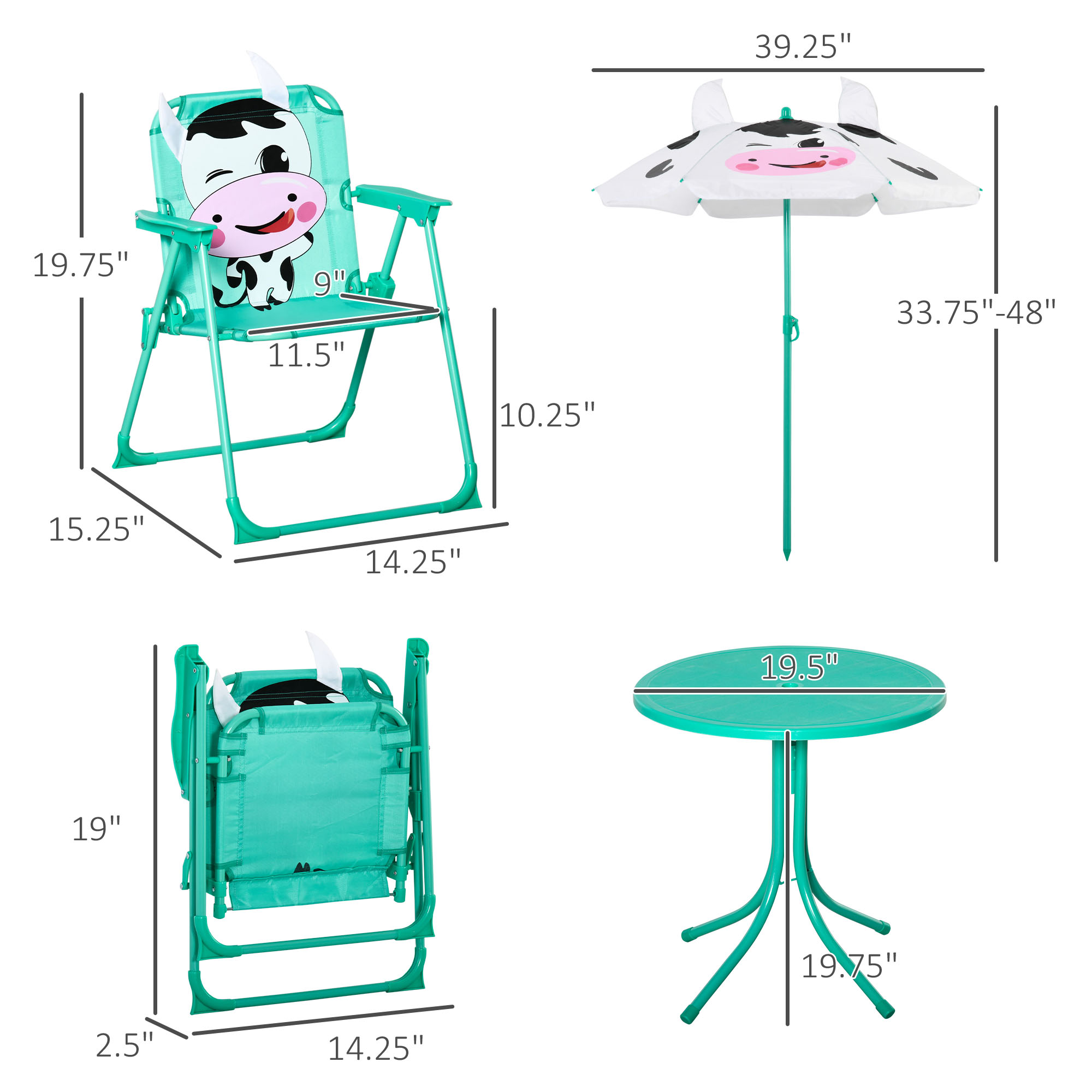 Kids Table and Chair Set, Outd - Kids Outdoor Folding Table ulasan dan harga