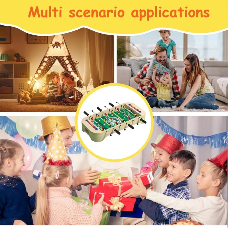 Mini Wooden Table Football Gam - Kids Outdoor Folding Table ulasan dan harga