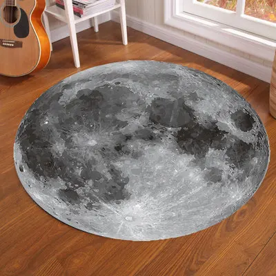 Galaxy Earth Moon Round Carpet - Kids Outdoor Mat ulasan dan harga