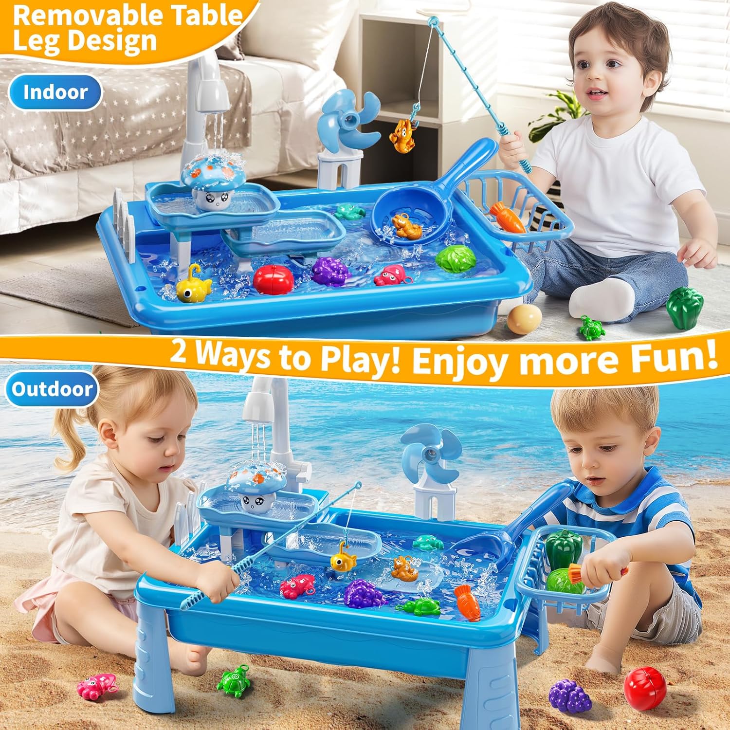 Water Table Play Sink Toy for  - Kids Outdoor Folding Table ulasan dan harga