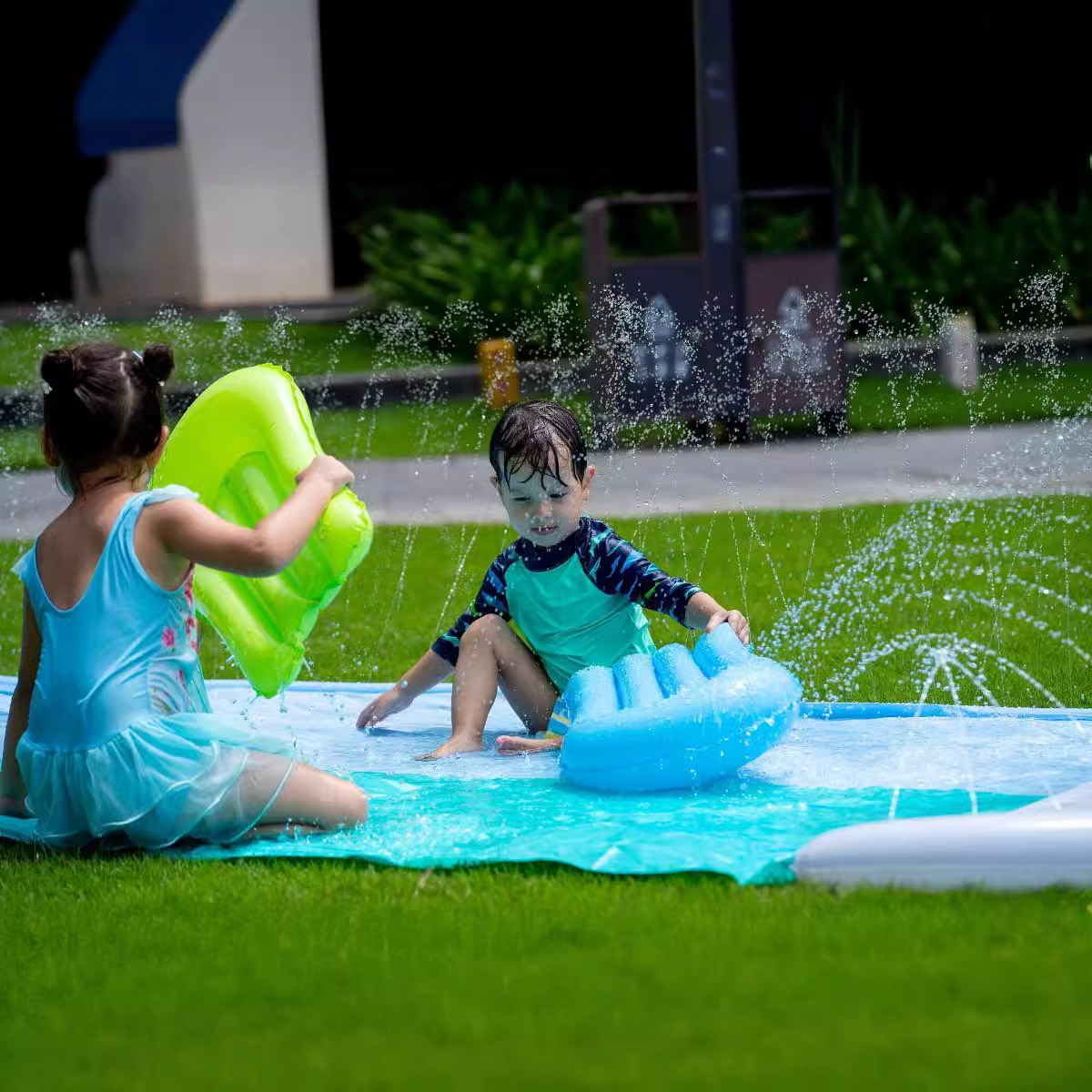 Interactive Shark Water Slide  - Kids Outdoor Mat ulasan dan harga