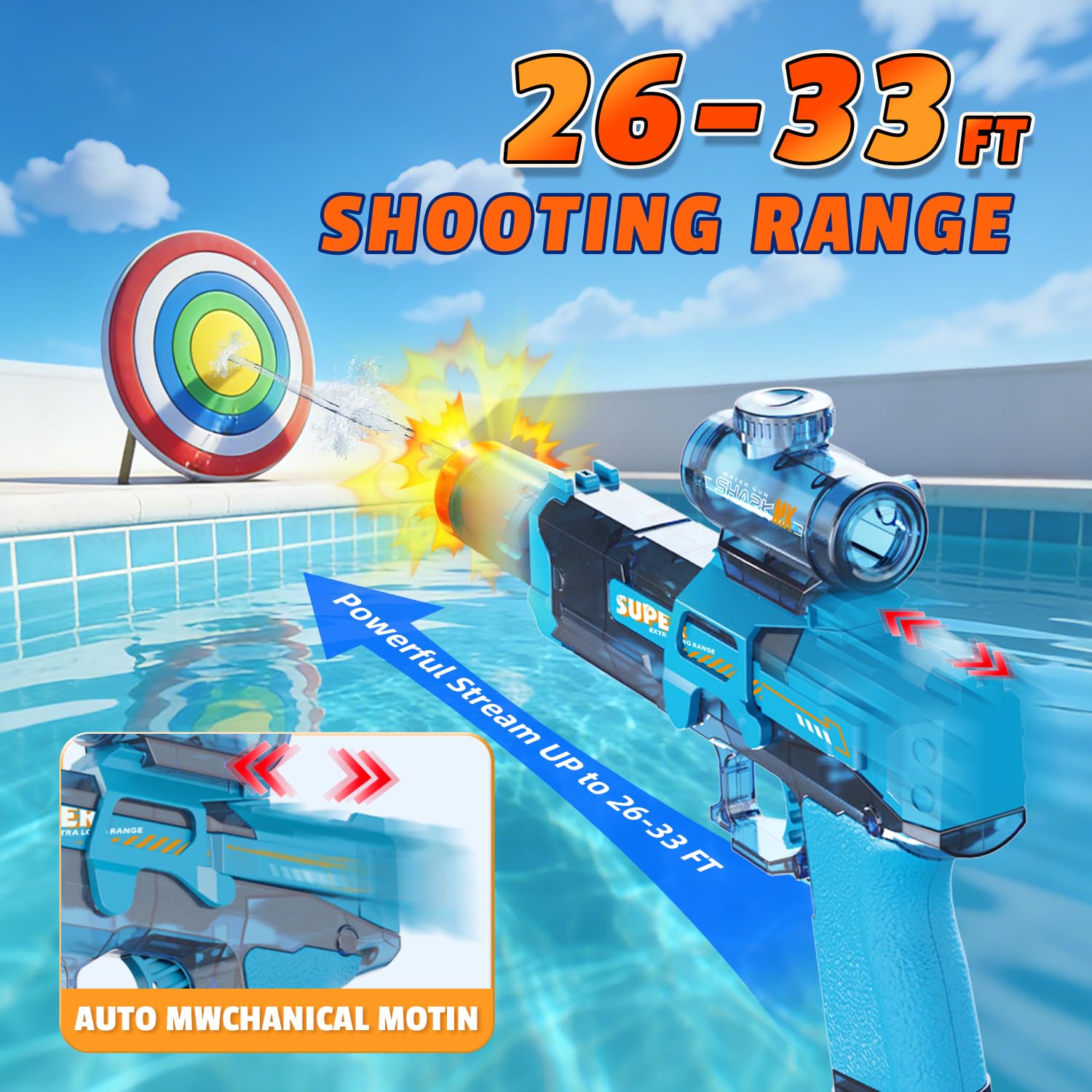 Electric Water Gun for Kids Ad - Water Gun Soaker ulasan dan harga