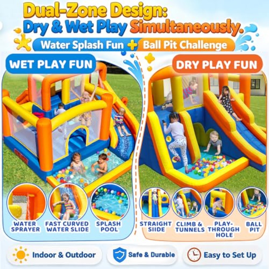 Outdoor bounce house water sli - Kids Outdoor Zone ulasan dan harga