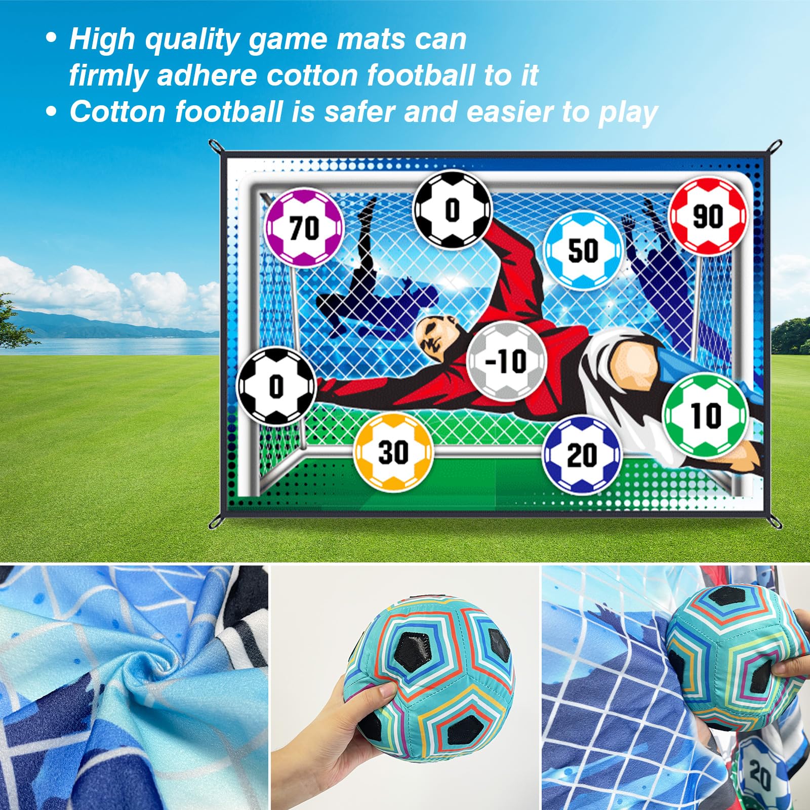 150CM Soccer Game Mat Set Outd - Kids Outdoor Mat ulasan dan harga